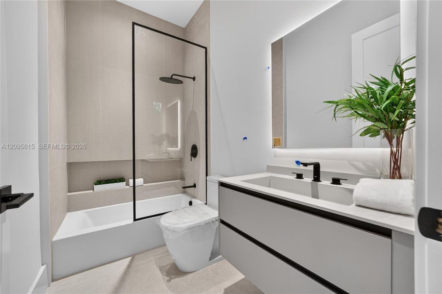 Furnished interior view inside a new home in , Miami (Image 40).
