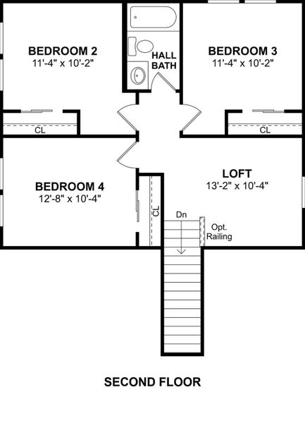 The Scotch Pine floor plan by K. Hovnanian® Homes. 2nd Floor shown. *Prices, plans, dimensions, features, specifications, materials, and availability of homes or communities are subject to change without notice or obligation.