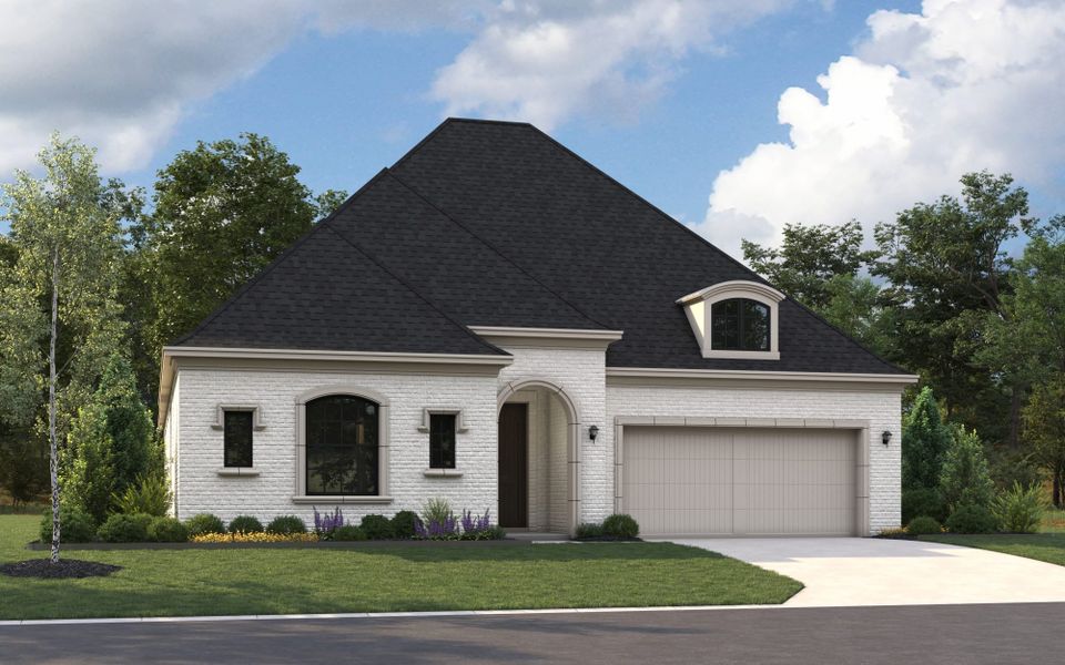 Representative exterior photo of a completed home built from the 4512 by Tradition Homes in Mustang Lakes, McKinney, TX (Image 24).