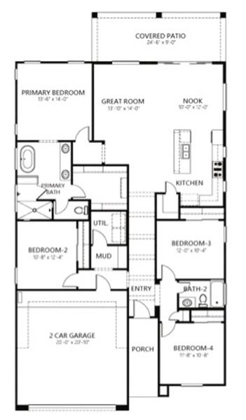 2D floor plan layout for the Sonoma II by LEH. Homes in Tierra Del Este 91, El Paso, TX (Image 2). 2D floor plan layout for the Sonoma II by LEH. Homes in Tierra Del Este 91, El Paso, TX (Image 2).