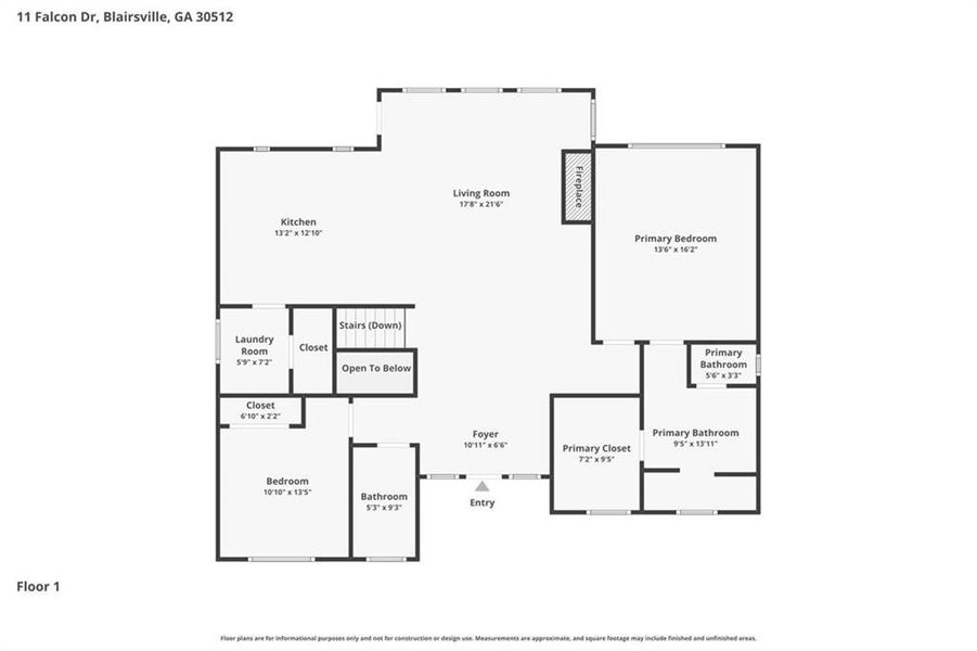 2D floor plan layout of this home in , Blairsville, GA (Image 4).