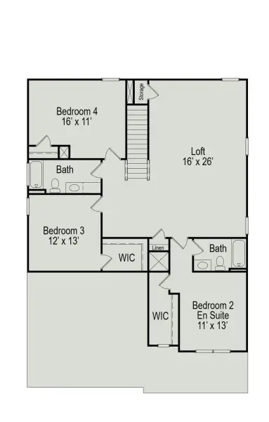 2D floor plan layout of this home in La Segarra, Pattison, TX (Image 3).