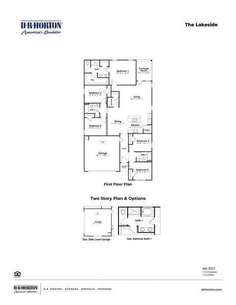 2D floor plan layout of this home in Evington Place, Longs, SC (Image 3).