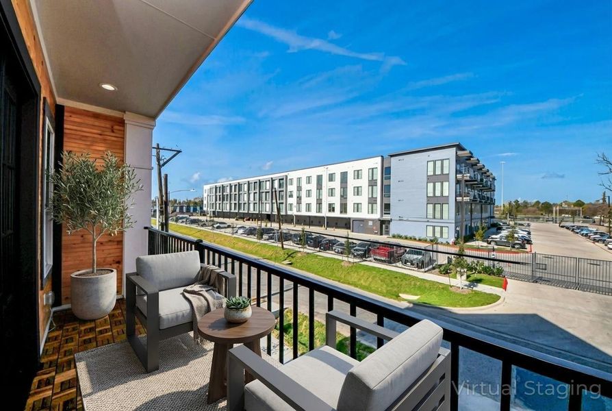 Exterior details and patio area of a home in , Houston (Image 21).