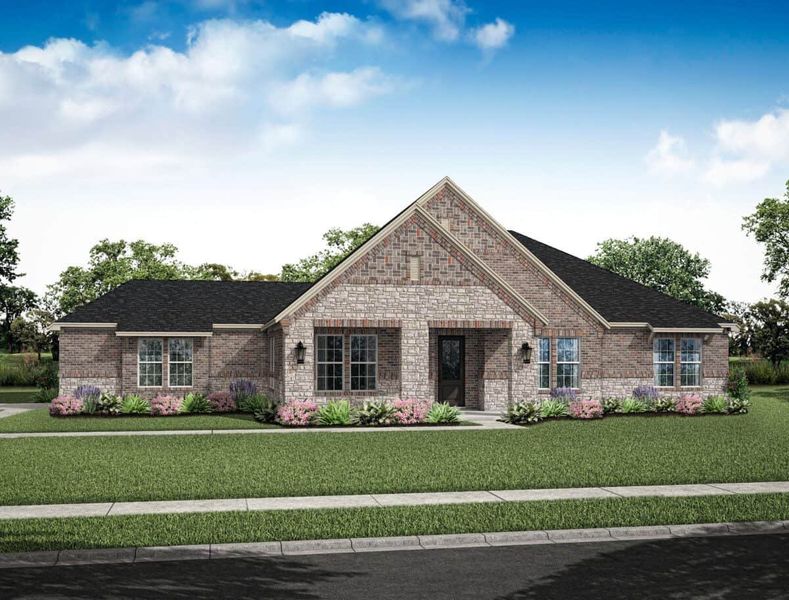 Representative exterior photo of a completed home built from the 3015 by Gracepoint Homes in Kellar Farms, Smithville, TX (Image 4). Representative exterior photo of a completed home built from the 3015 by Gracepoint Homes in Kellar Farms, Smithville, TX (Image 4).