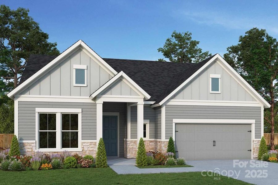 Front exterior of a new home in Encore at Streamside - Tradition Series, Waxhaw, NC, highlighting curb appeal (Image 14). Front exterior of a new home in Encore at Streamside - Tradition Series, Waxhaw, NC, highlighting curb appeal (Image 14).