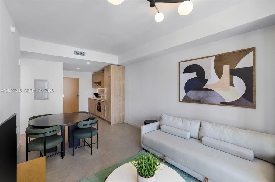 Furnished interior view inside a new home in , Miami (Image 13). Furnished interior view inside a new home in , Miami (Image 13).