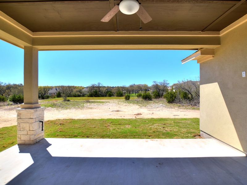 Representative exterior details of a home built from the San Simeon I by Giddens Homes in Clearwater Ranch, Liberty Hill (Image 115).