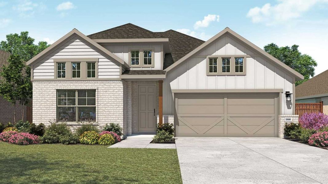 Representative exterior photo of a completed home built from the Willow by DRB Homes in Veranda, San Antonio, TX (Image 5).