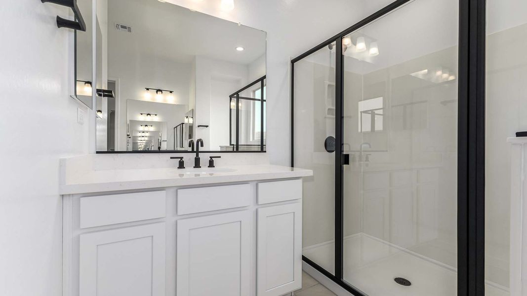 Furnished interior view inside a new home in Arroyo Seco - Hacienda, Buckeye (Image 18).