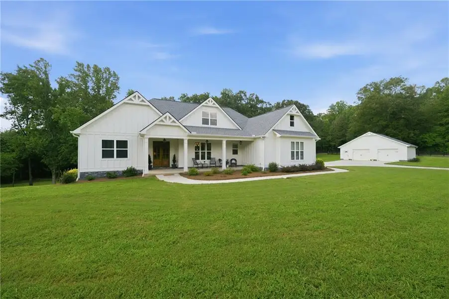 Front exterior of a new home in , Dawsonville, GA, highlighting curb appeal (Image 26).