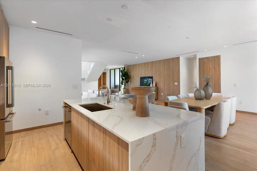 Furnished interior view inside a new home in , Miami (Image 9).