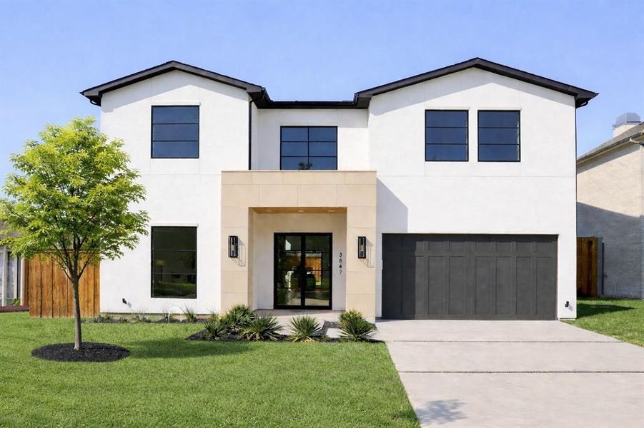 Front exterior of a new home in , Dallas, TX, highlighting curb appeal (Image 1). Front exterior of a new home in , Dallas, TX, highlighting curb appeal (Image 1).