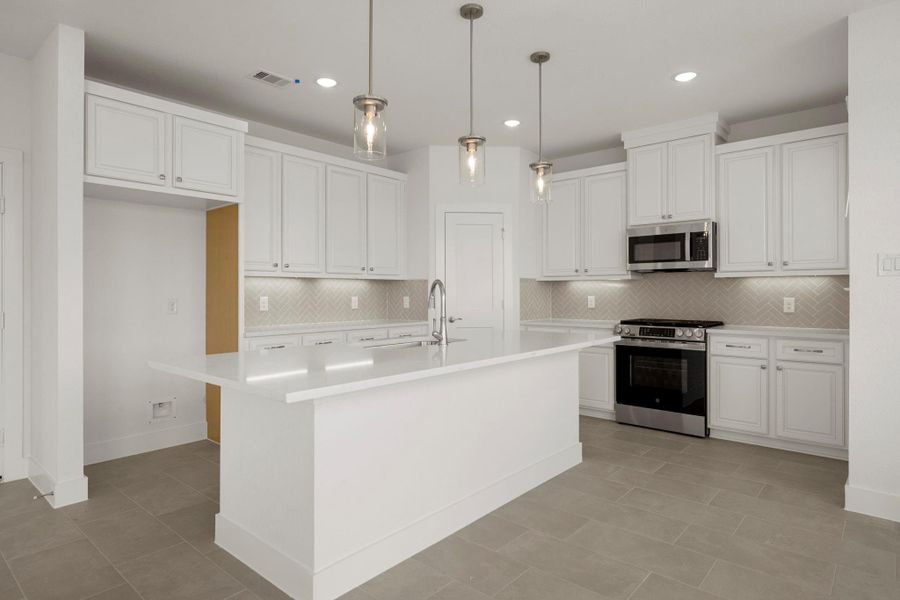 Furnished interior view inside a new home in Bridgeland, Cypress (Image 4).