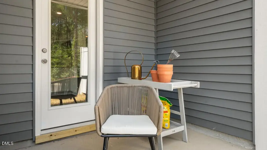 Exterior details and patio area of a home in Thornton Townes, Raleigh (Image 4).