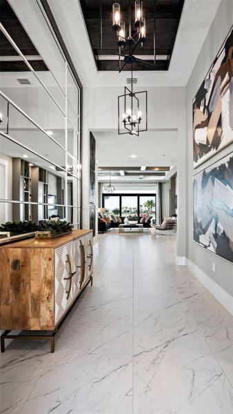 Furnished interior view inside a new home in Cresswind Palm Beach at Westlake, Westlake (Image 33).