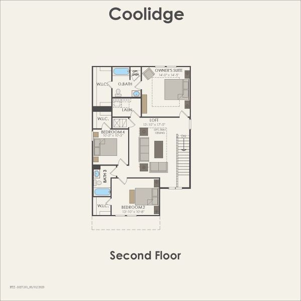 2D floor plan layout for the Coolidge by Centex in Pinara Pines, Conroe, TX (Image 3). 2D floor plan layout for the Coolidge by Centex in Pinara Pines, Conroe, TX (Image 3).