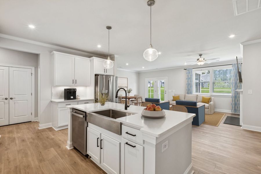 Furnished interior view inside a new home in The Beacon at Old Peachtree Single Family Homes, Lawrenceville (Image 354).