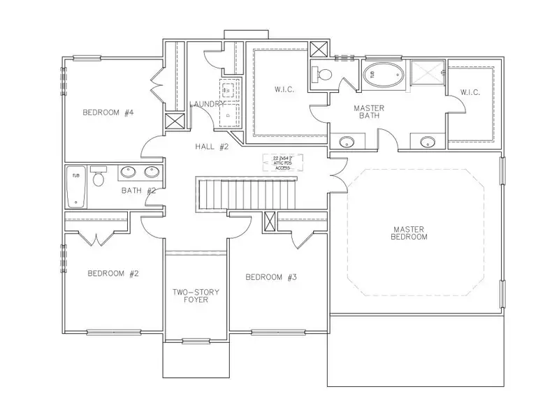 2D floor plan layout for the The Donovan by Stephen Elliott Homes in River’s Station, Atlanta, GA (Image 3).