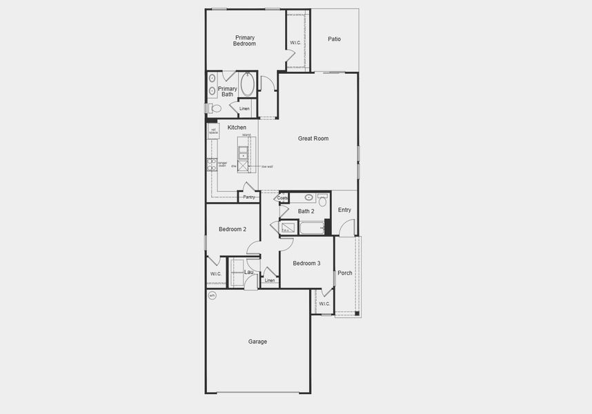 2D floor plan layout for the 1501 Modeled by KB Home in Maplewood, St. Augustine, FL (Image 4).