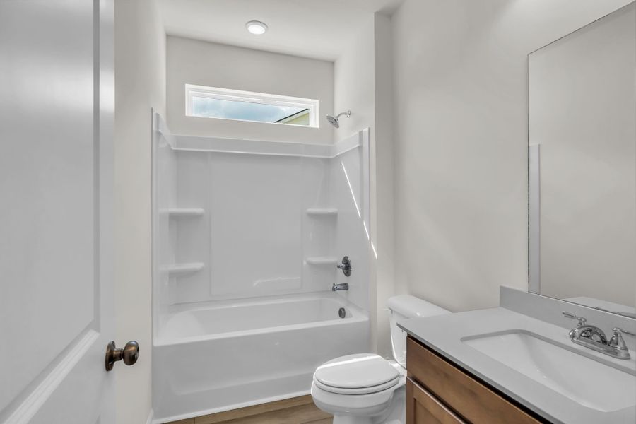 Downstairs full bathroom. Downstairs full bathroom.