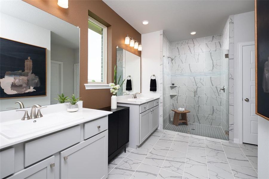 Furnished interior view inside a new home in Valencia On The Lake, Little Elm (Image 15).