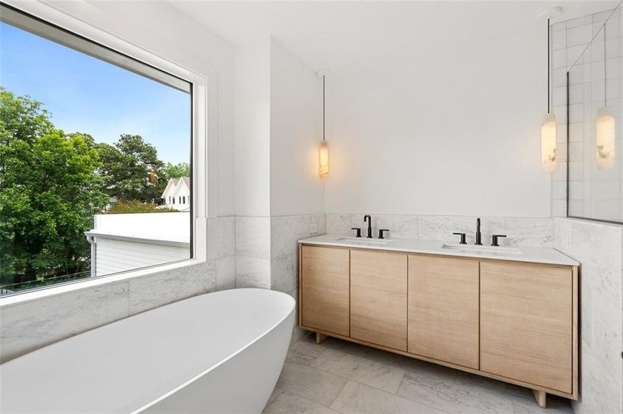 Furnished interior view inside a new home in , Atlanta (Image 13).