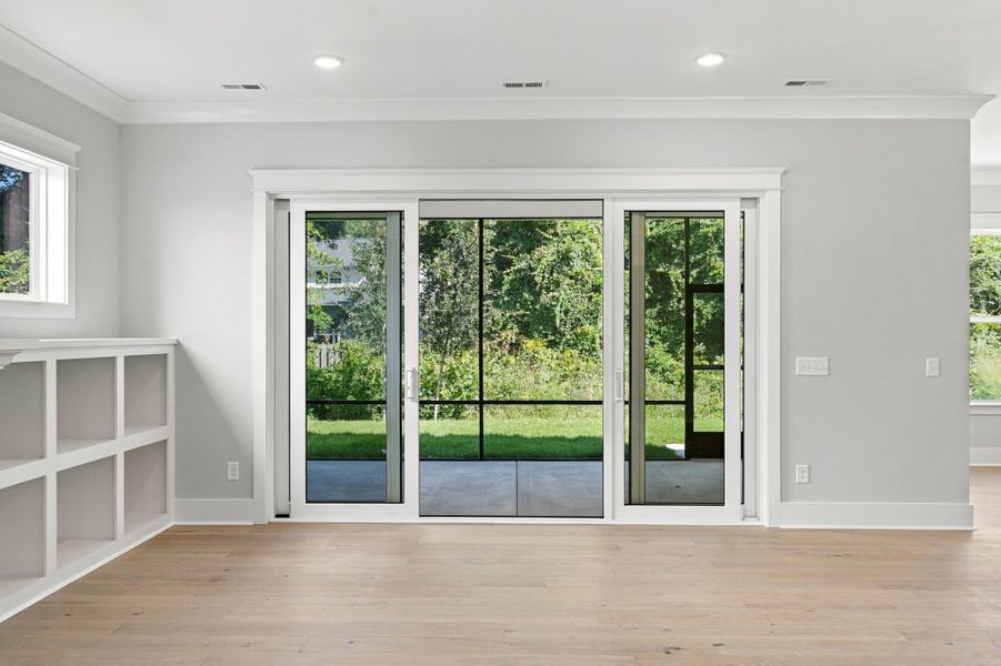 Representative unfurnished interior of a home built from the The Emerson by RobuckHomes in Stonehenge, Raleigh (Image 228).