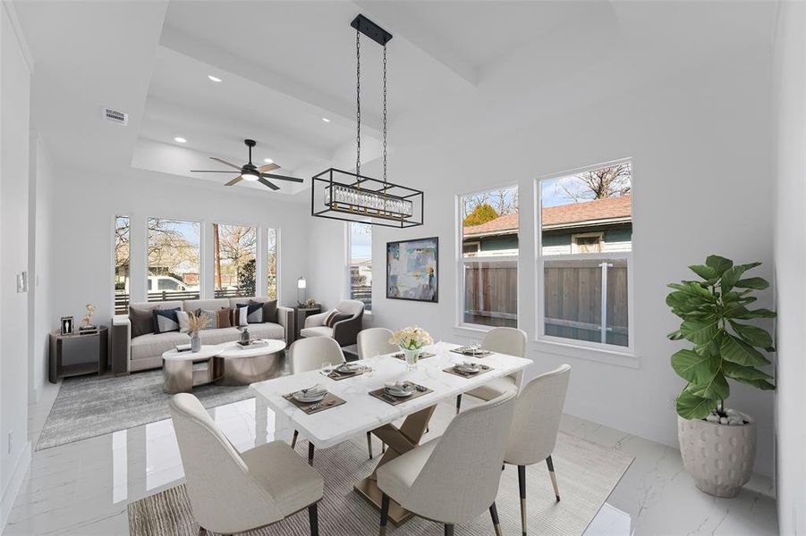 Furnished interior view inside a new home in , Dallas (Image 15).