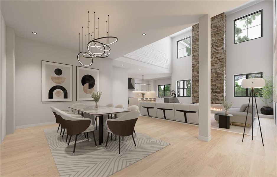 Furnished interior view inside a new home in , Sugar Hill (Image 12).