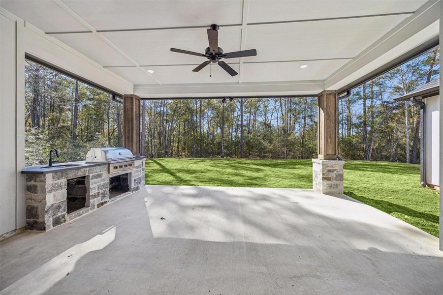 Exterior details and patio area of a home in , Plantersville (Image 24).