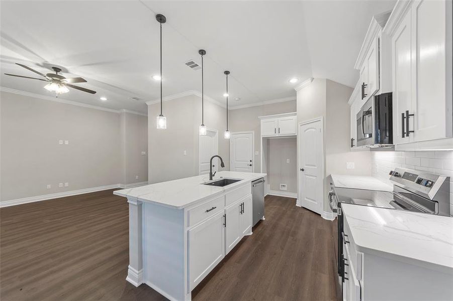 Furnished interior view inside a new home in , Greenville (Image 10). Furnished interior view inside a new home in , Greenville (Image 10).