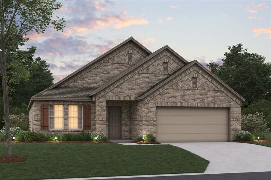 Front exterior of a new home in Verandah, Royse City, TX, highlighting curb appeal (Image 19).