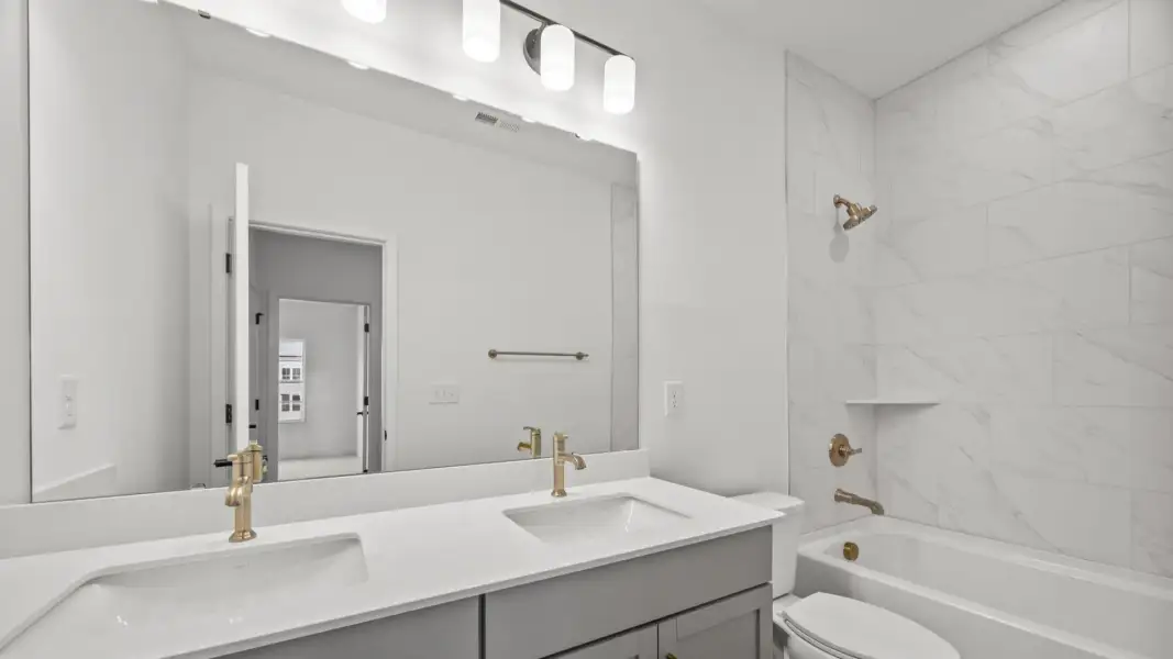 The Brentwood Plan by DRB Homes in River District, Charlotte NC.- Bathroom