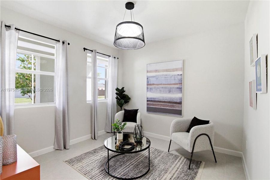 Furnished interior view inside a new home in , Miami (Image 12).