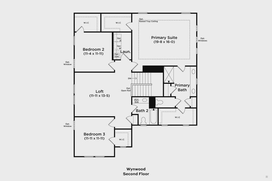 2D floor plan layout of this home in Weavers Pointe, Zebulon, NC (Image 4).