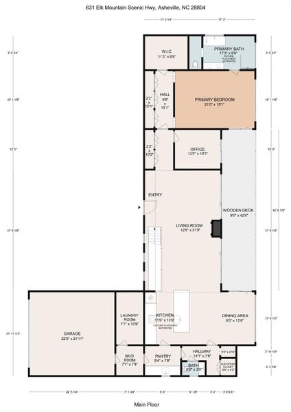 2D floor plan layout of this home in , Asheville, NC (Image 5).