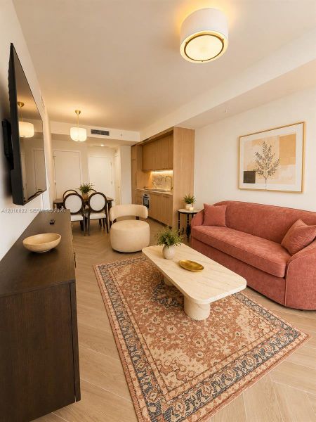 Furnished interior view inside a new home in , Miami (Image 17).