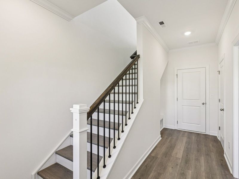 Spacious, unfurnished interior of a new home in Meadows at Wilson Farms - The Heights Series, Fort Mill (Image 8). Spacious, unfurnished interior of a new home in Meadows at Wilson Farms - The Heights Series, Fort Mill (Image 8).