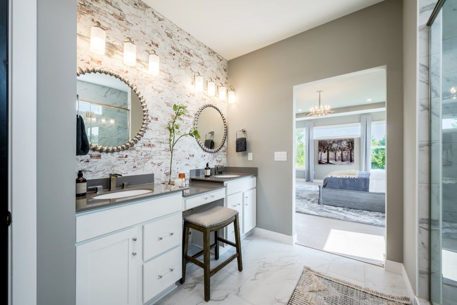 Representative furnished interior of a home built from the Leland by Fischer Homes in Hidden Fields, Hoschton (Image 29).