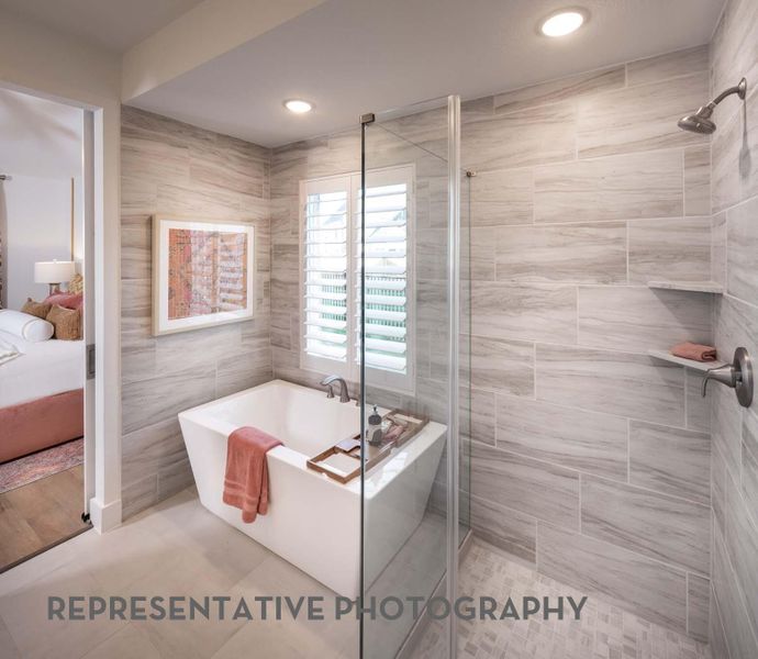 Furnished interior view inside a new home in Bridgeland, Cypress (Image 6).