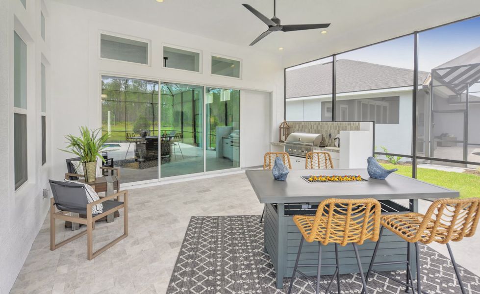 Exterior details and patio area of a home in Plantation Bay, Ormond Beach (Image 22).