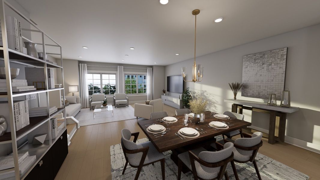 Representative furnished interior of a home built from the Atlas - Midtown Collection by Baker Residential in Atwater Station - Midtown Collection, Fuquay Varina (Image 10).