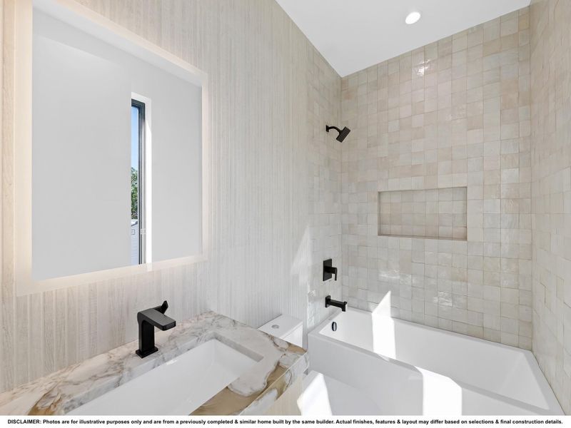 DISCLAIMER: Photos are for illustrative purposes only and are from a previously completed & similar home built by the same builder. Actual finishes, features & layout may differ based on selections & final construction details.