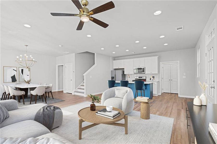 Furnished interior view inside a new home in Harmony, Auburn (Image 10). Furnished interior view inside a new home in Harmony, Auburn (Image 10).