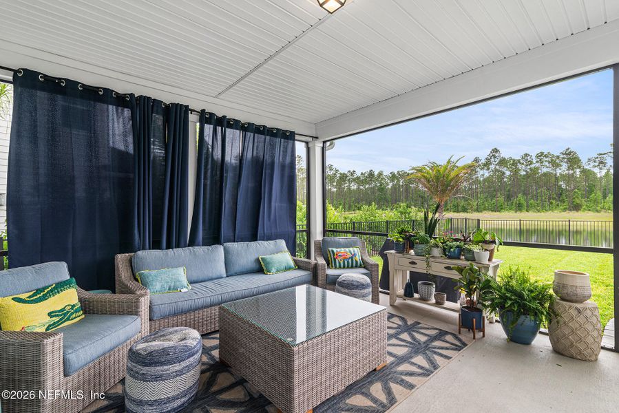 Exterior details and patio area of a home in Reflections at Nocatee, Ponte Vedra (Image 25).