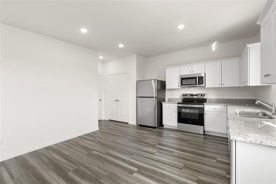 Furnished interior view inside a new home in Monticello Park, Princeton (Image 12). Furnished interior view inside a new home in Monticello Park, Princeton (Image 12).