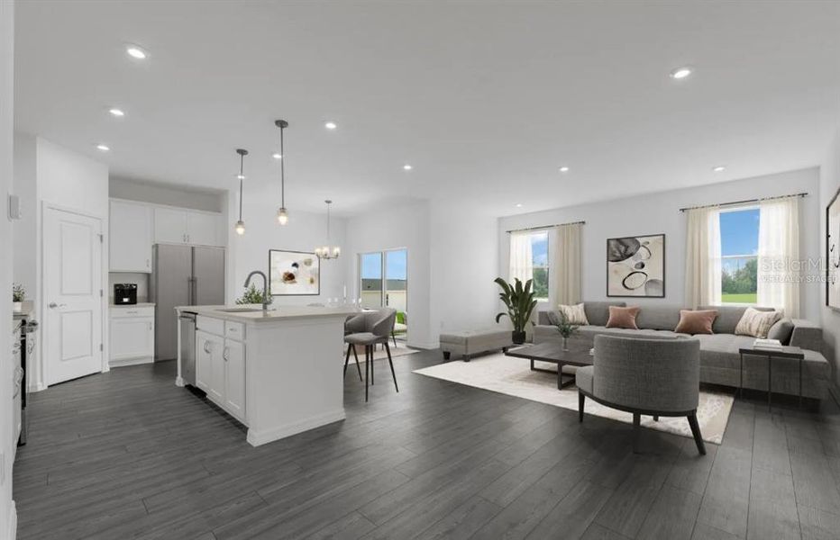 Furnished interior view inside a new home in Brack Ranch, St. Cloud (Image 7). Furnished interior view inside a new home in Brack Ranch, St. Cloud (Image 7).