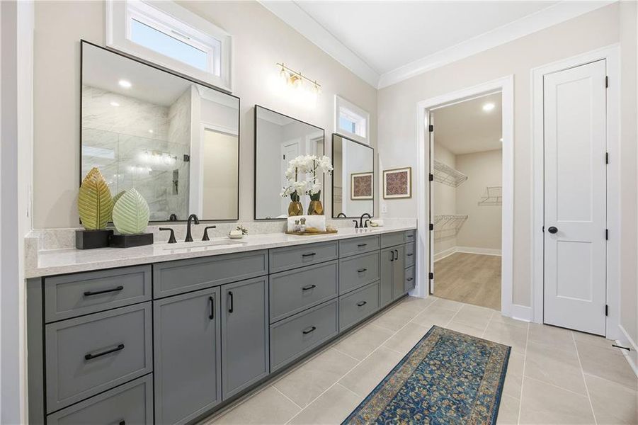 Furnished interior view inside a new home in Yellowstone Farms, Cumming (Image 16).