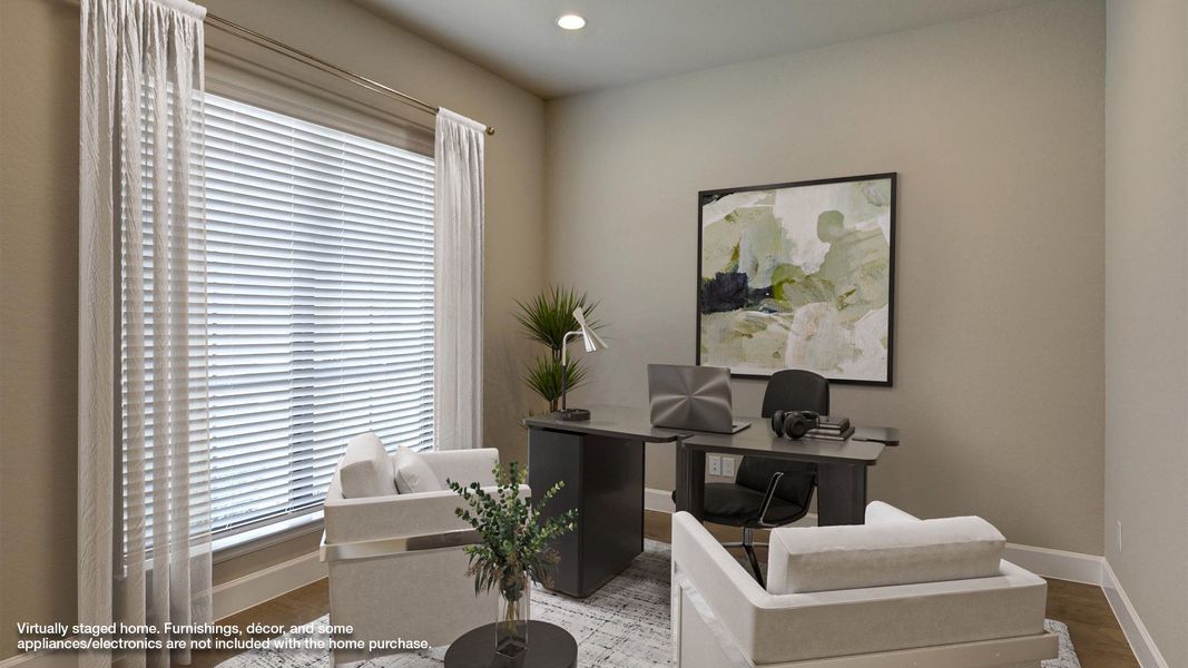 Furnished interior view inside a new home in Esperanza 80', Boerne (Image 8).